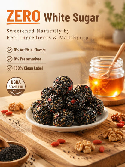 Black Sesame Walnut Date Bites-Luke