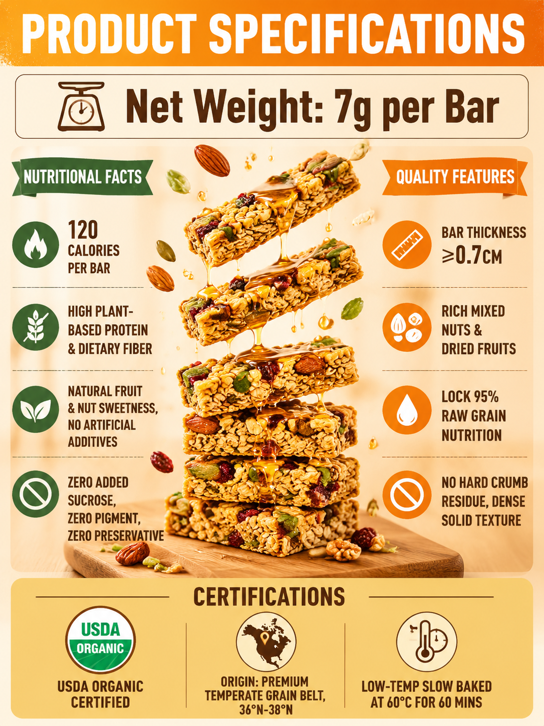 🥚Oat Protein Granola Bars Low Calorie Snack-Sean